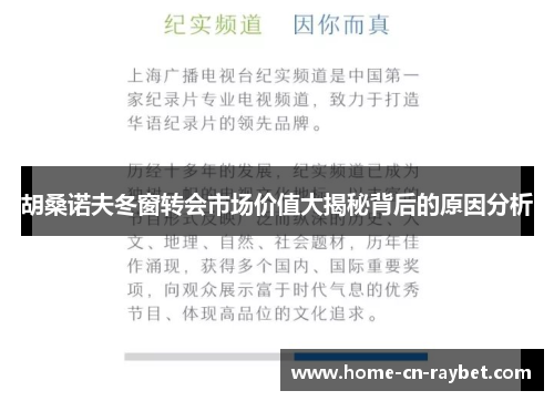 胡桑诺夫冬窗转会市场价值大揭秘背后的原因分析 胡桑诺夫冬窗转会市场价值大揭秘背后的原因分析
